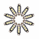 10X 39mm 3LED 5050 SMD C5W CANBUS Error Free Festoon Dome Light Lamp Bulbs CTF
