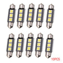 10X 39mm 3LED 5050 SMD C5W CANBUS Error Free Festoon Dome Light Lamp Bulbs CTF