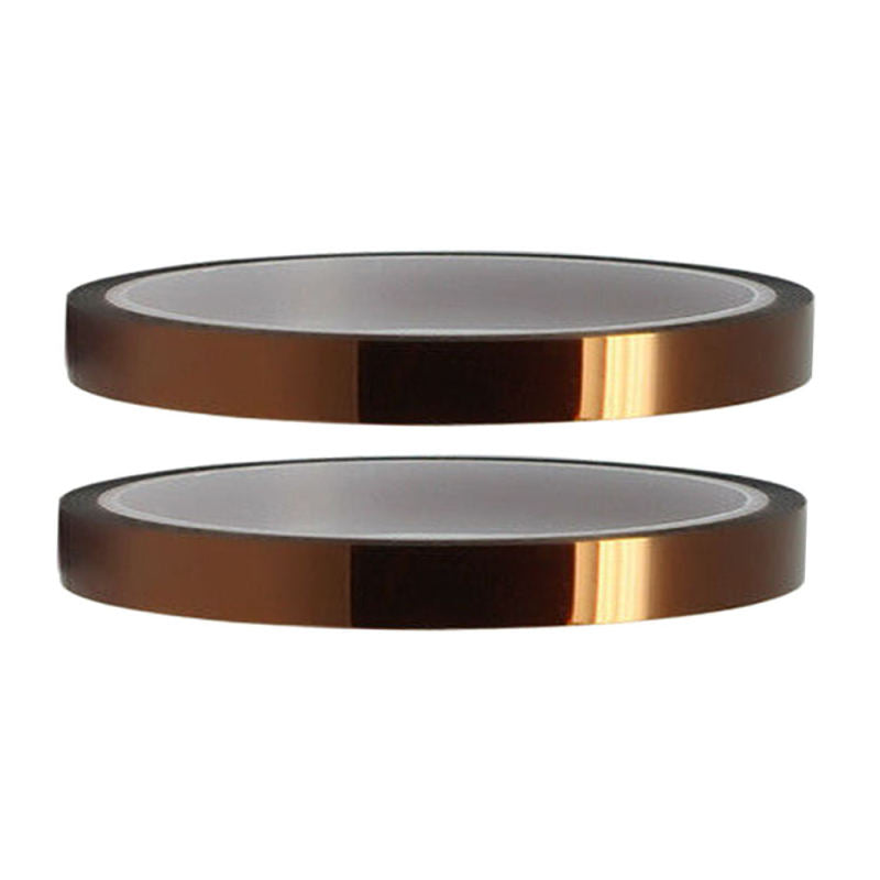 2pcs 0.06mm * 15mm * 33m Tape High Temperature Heat Resistant Polyimide QWO