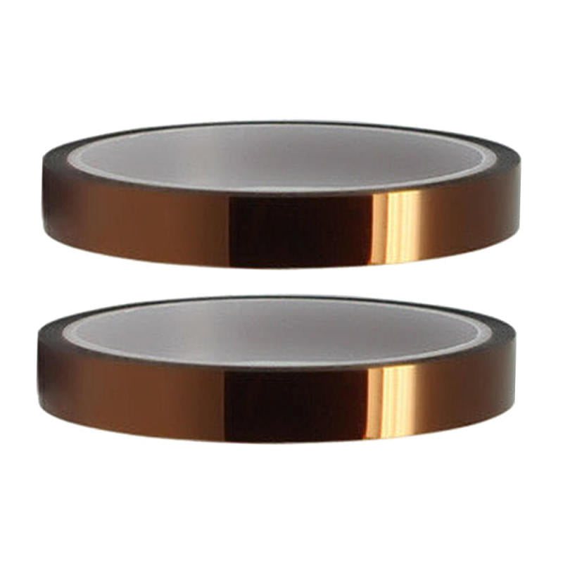 2pcs 0.06mm * 15mm * 33m Tape High Temperature Heat Resistant Polyimide QWO