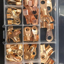 90 Pcs/Box Copper Battery Cable Connector Terminal Open Lugs Wire Termina HKJ