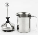 400ML Stainless Steel Milk Frother Double Froth Pump Milk Creamer Coffee Foamer