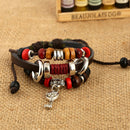 Women/Men Leather Handmade Cool Braided Charm Bracelet Jewelry Punk Wristband