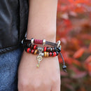 Women/Men Leather Handmade Cool Braided Charm Bracelet Jewelry Punk Wristband