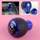Universal Car 5 Speed Manual Gear Shift Knob Shifter Lever Stick Round Ball Blue