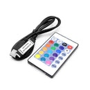 12V RGB LED Music Controller + 24 Key IR Remote Control For LED 5050 Strip qwe