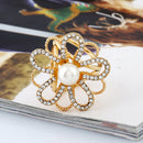 1PCS Ladies Women Flower Rhinestone Scarf Buckle Scarf Ring Scarf Clip Jewelry