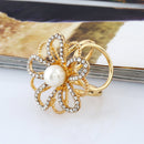 1PCS Ladies Women Flower Rhinestone Scarf Buckle Scarf Ring Scarf Clip Jewelry