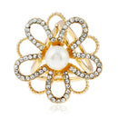 1PCS Ladies Women Flower Rhinestone Scarf Buckle Scarf Ring Scarf Clip Jewelry
