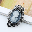 New Women's Cameo Victorian Style Rhinestone Brooch Wedding Bridal Jewelry Pin