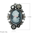 New Women's Cameo Victorian Style Rhinestone Brooch Wedding Bridal Jewelry Pin