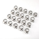 20X 3/8"-1/2" Adjustable Stainless Steel Drive Hose Clamp Fuel Line Worm Clip N