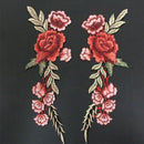 Embroidered Rose Flower Applique Badge Floral Collar Sew Patch Bust Dress JGX