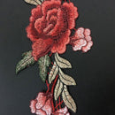Embroidered Rose Flower Applique Badge Floral Collar Sew Patch Bust Dress Craft