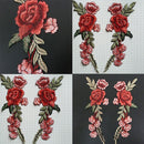 Embroidered Rose Flower Applique Badge Floral Collar Sew Patch Bust Dress Craft