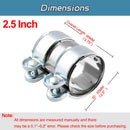 2.5 inch Car Stainless Steel Turbo Exhaust Downpipe Muffler Pipe Band GVN