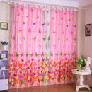 1 Colorful Beautiful Butterfly Style Floral Tulle Window Curtain Voile SJM