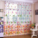 1 Colorful Beautiful Butterfly Style Floral Tulle Window Curtain Voile SJM