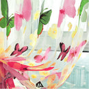 1 Colorful Beautiful Butterfly Style Floral Tulle Window Curtain Voile SJM