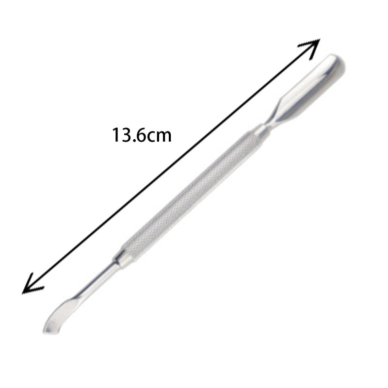Professional Nail Art Tool Stainless Steel Cuticle Pusher Remove Dead Skin WNF