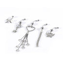 5pcs Flower Navel Ring Combination Body Piercing Belly Button Jewelry JMK