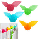 4Pcs Set Leaf Toothbrush Razor Wall Holder Suction Cup Sucker Bathroom Home New