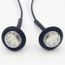 10x 12V Clear White Round Bullet Truck Trailer Side Marker LED Lights Lamps vc