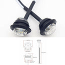 10x 12V Clear White Round Bullet Truck Trailer Side Marker LED Lights Lamps vc