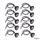 10x 12V Clear White Round Bullet Truck Trailer Side Marker LED Lights Lamps vc