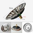 Stainless Steel Kitchen Sink Strainer Replacement Drain Waste Plug Basin Drainer