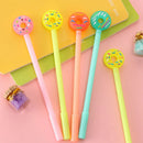 Cute Donuts Gel Pen 0.38mm Black Ink Pen Stationery For Students Office School