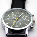 Military Leather Waterproof Date Quartz Analog Army Men's Quartz Wrist Watches