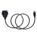 2PCS 16Pin To USB Port Charger Adapter Cable Connector Diagnostic Tools