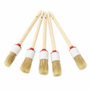 10x 25mm Soft Car Wash Detailing Brush Wood Handle For Clean Trim Seat W LCR