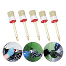 10x 25mm Soft Car Wash Detailing Brush Wood Handle For Clean Trim Seat W LCR