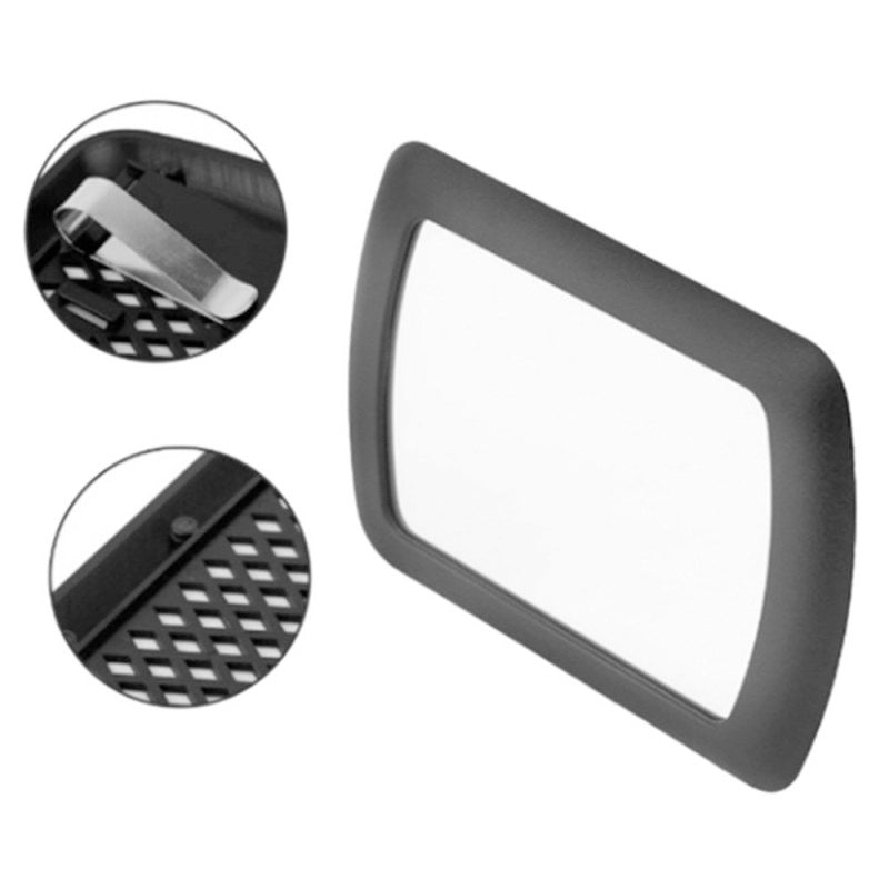 2PCS Black Clip on Car Sun Visor Vanity Mirror Sun-shading Cosmetic Mirror MTG