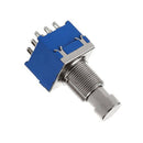2 3PDT Electric Guitar Effects Stomp Foot Pedal Switch Bypass with Blue LED Ring