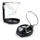 2 Pcs Cup Holder Black Multi-Function Fan With Air Outlet Foldable