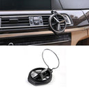 2 Pcs Cup Holder Black Multi-Function Fan With Air Outlet Foldable