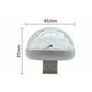 2Pcs USB LED Car Atmosphere Lamp Interior Ceiling Ambient White Light Projector