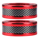 2x 2.5M*5cm Car Door Sill Scuff Pedal Protector Strips Red Sides Carbon Fiber