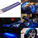 8pcs Blue 30CM/15 LED Car Motors Truck Flexible Strip Light Waterproof 12V