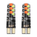 4PCS Multicolor Light Bulbs Remote Control T10 RGB COB LED 6SMD 12V GAH