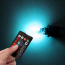 4PCS Multicolor Light Bulbs Remote Control T10 RGB COB LED 6SMD 12V GAH
