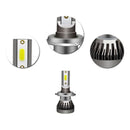 2Pcs H1 CAR LED Headlight Kit 120W 26000LM Light Bulb Xenon 6000K Black