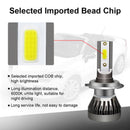 2Pcs H1 CAR LED Headlight Kit 120W 26000LM Light Bulb Xenon 6000K Black