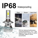 2Pcs H1 CAR LED Headlight Kit 120W 26000LM Light Bulb Xenon 6000K Black