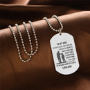 To My Son Link Chain Military Army Dog Tag Men Stainless Steel Necklace HOT