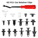 421pcs Car Body Push Pin Rivet Trim Panel Fastener Clip Moulding Assortment+Tool