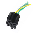 4PCS 12V Automotive Changeover Relay 40A 5-Pin With Socket Holder Black PKZ